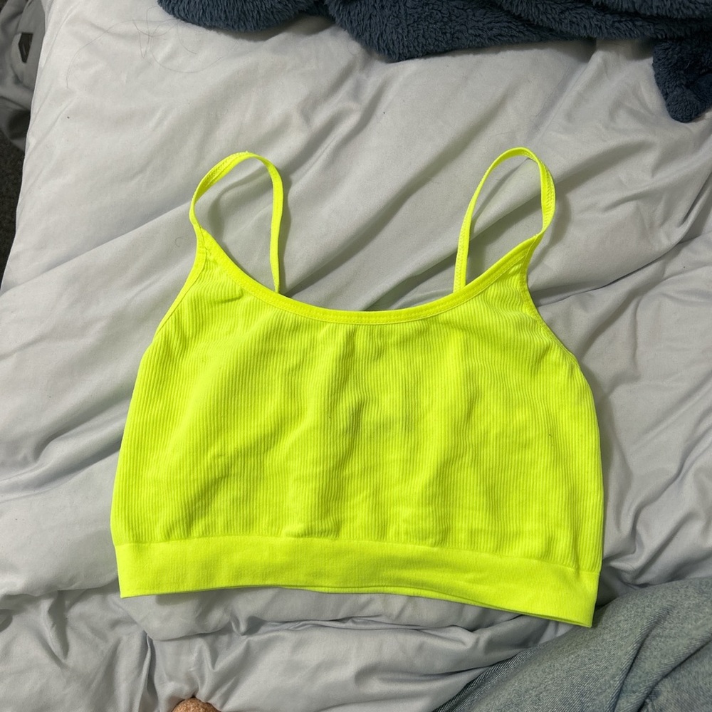 Neon Yellow Tank Bra Top